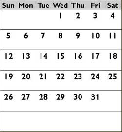 August 2007 calendar