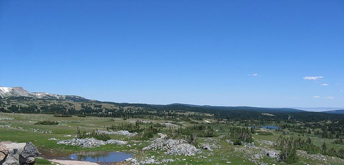 Alpine blue sky