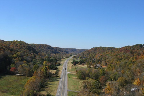 Rural highway near Franklin, TN Natchez Trace